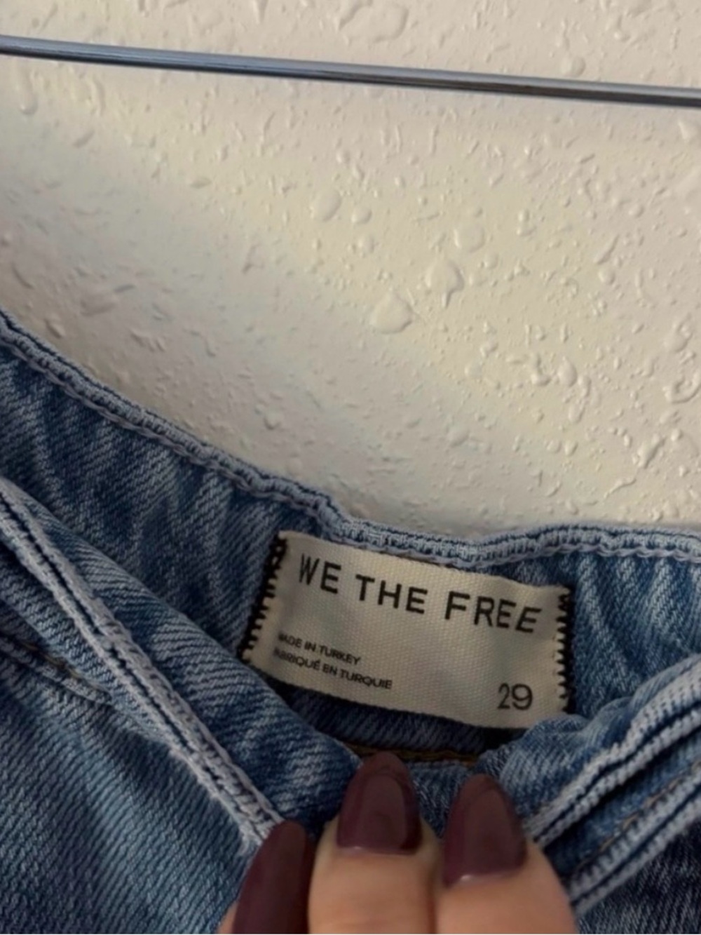 Free people- guessing game-Light Blue Wide Leg Jeans - Picture 4 of 4